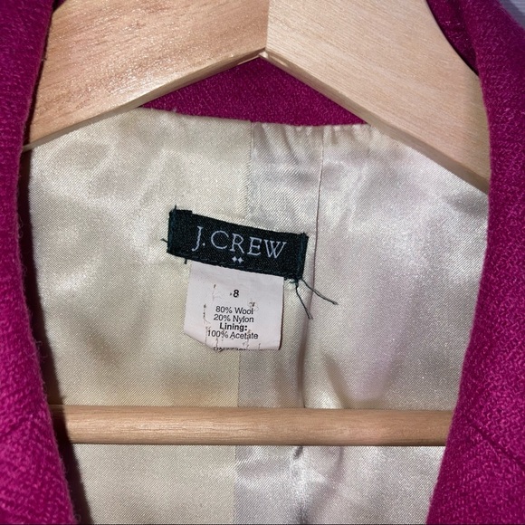 J.Crew Wool Blazer Raspberry 8 - Picture 3 of 6